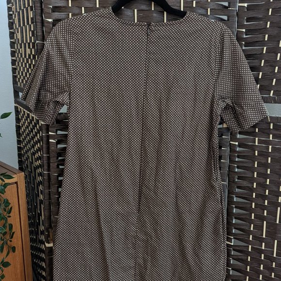 H&M Women's Brown Polka Dot Babydoll Mini Dress (Sz 4 fits like XS/US 2) - Picture 5 of 5